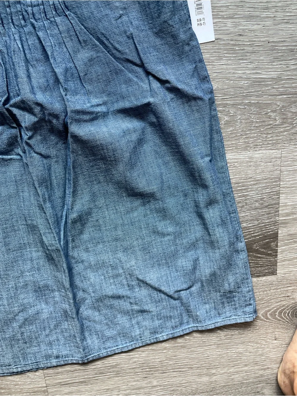 Old Navy Sleeveless Chambray Embroidered Shift Dress - Blue